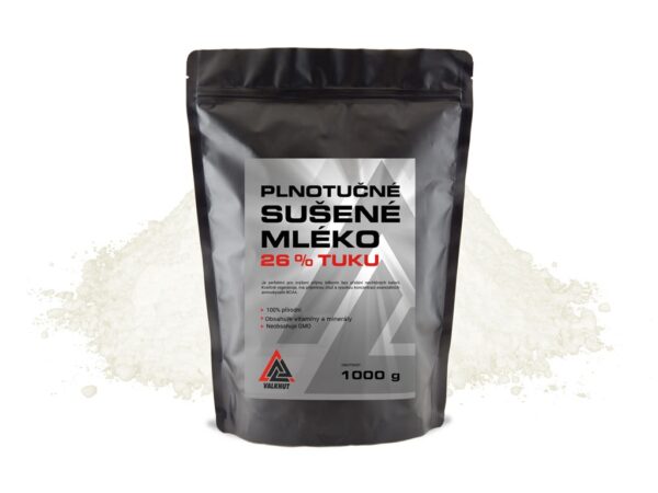 Sušené mléko 26 % tuku plnotučné VALKNUT 1 kg v prášku bez příchuti