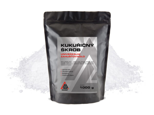 Zahušťovadlo Kukuřičný Škrob VALKNUT 1000 g v prášku